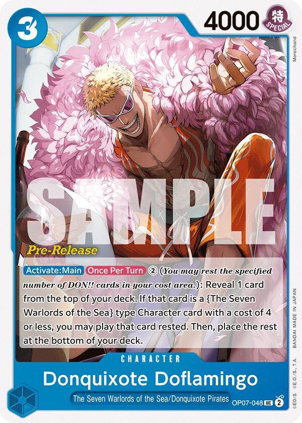 Image for Donquixote Doflamingo (OP07-048) (500 Years in the Future Pre-Release Cards) - One Piece Card Game