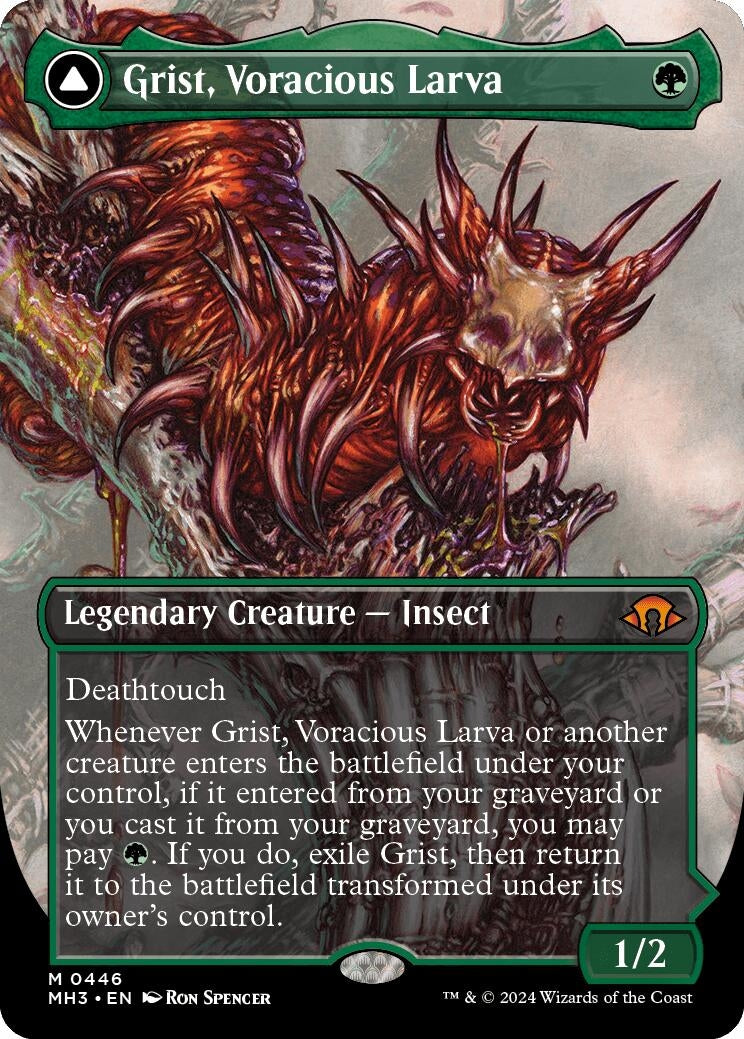 Grist, Voracious Larva (Borderless) (446) (Modern Horizons 3) (MH3)