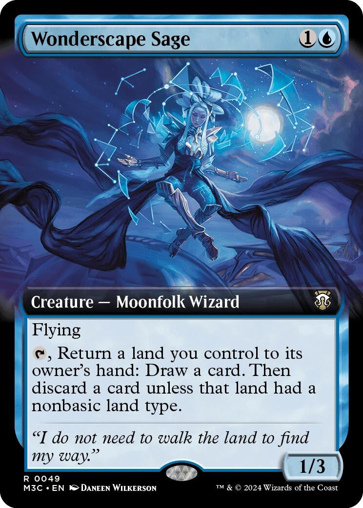 Image for Wonderscape Sage (Extended Art) (49) - Magic: The Gathering