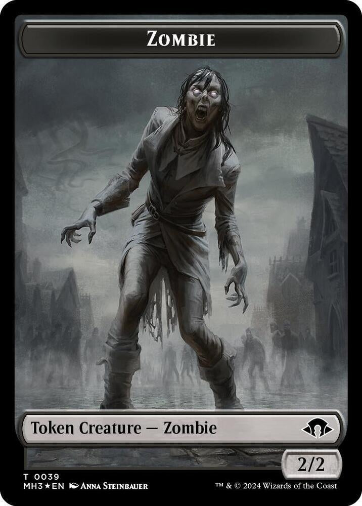 Image for Zombie (Ripple Foil) // Insect (0027) Double-Sided Token (39 // 27) - Magic: The Gathering
