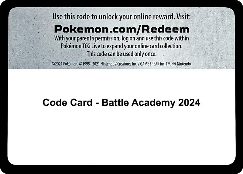 Image for Code Card - Battle Academy 2024 (Battle Academy 2024) - Pokemon
