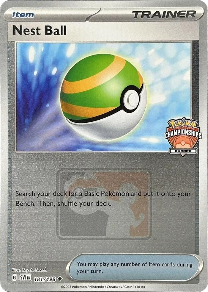 Image for Nest Ball - 181/198 (Europe Championships) (181/198) (League & Championship Cards) - Pokemon