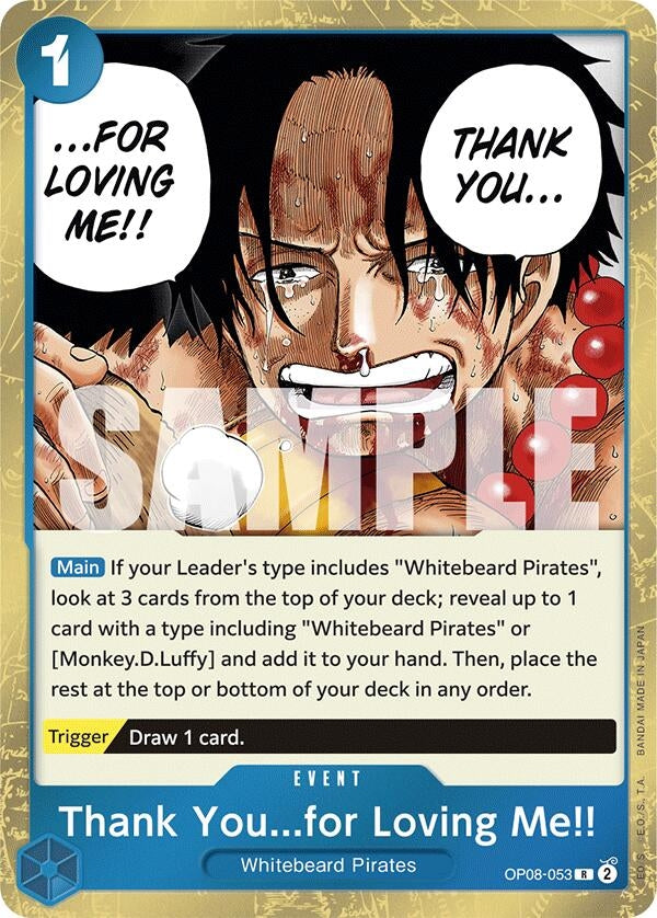 Image for Thank You...for Loving Me!! (OP08-053) (Two Legends) - One Piece Card Game