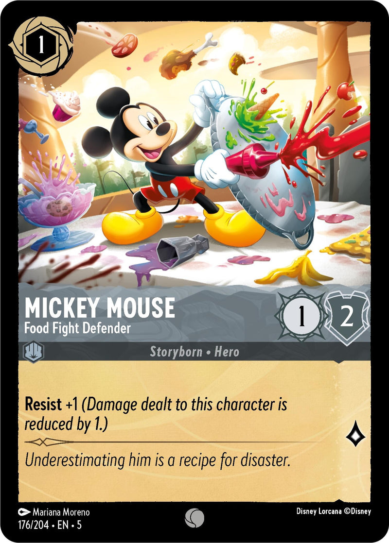 Mickey Mouse - Food Fight Defender (176/204) (Shimmering Skies)