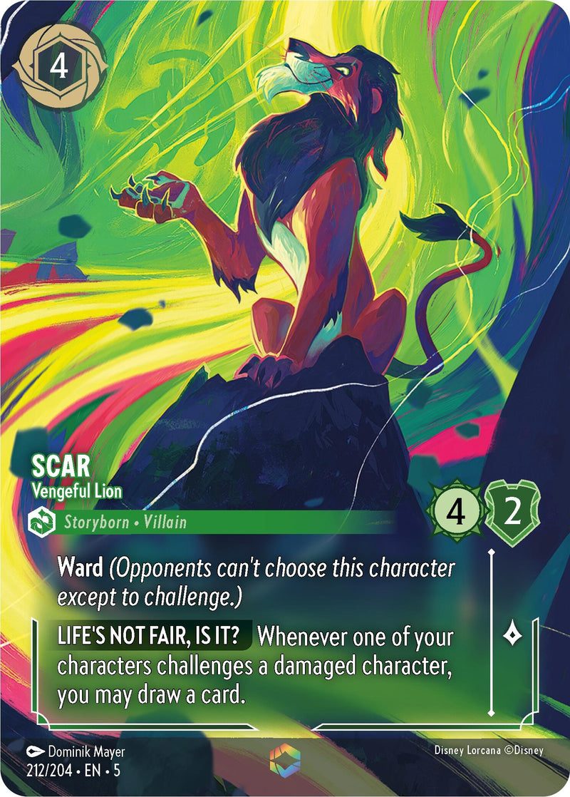 Scar - Vengeful Lion (Enchanted) (212/204) (Shimmering Skies)