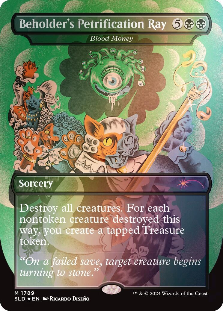 Beholder's Petrification Ray - Blood Money (Rainbow Foil) (1789) (Secret Lair Drop Series)