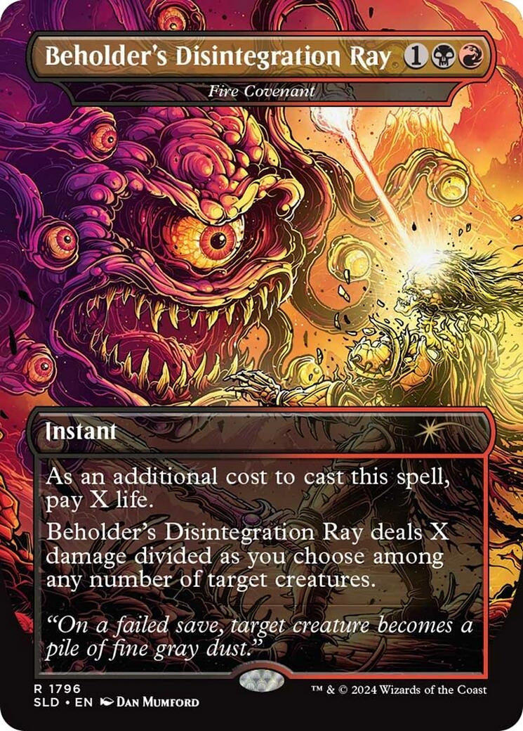Beholder's Disintegration Ray - Fire Covenant (1796) (Secret Lair Drop Series)