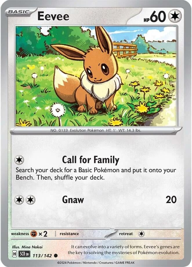 Image for Eevee (113/142) (SV07: Stellar Crown) - Pokemon