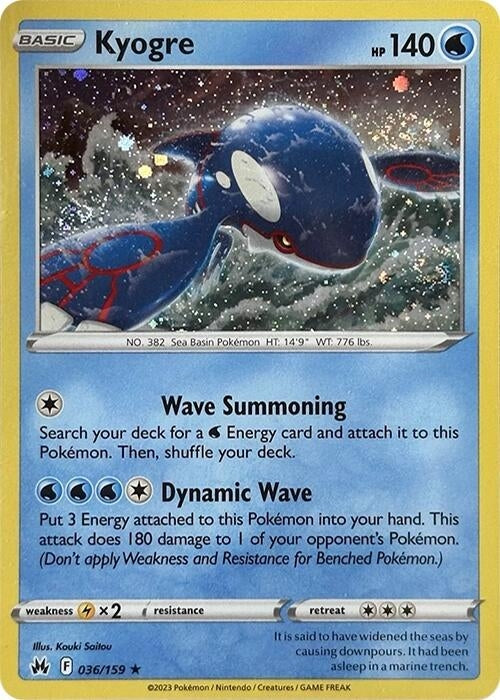 Image for Kyogre - 036/159 (Pixel Holo) (036/159) (Miscellaneous Cards & Products) - Pokemon