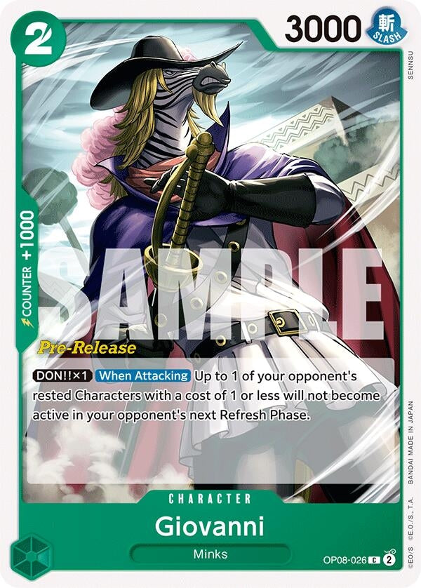Image for Giovanni (OP08-026) (Two Legends Pre-Release Cards) - One Piece Card Game