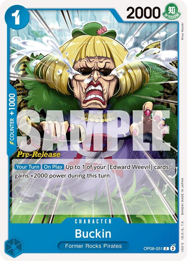 Image for Buckin (OP08-051) (Two Legends Pre-Release Cards) - One Piece Card Game
