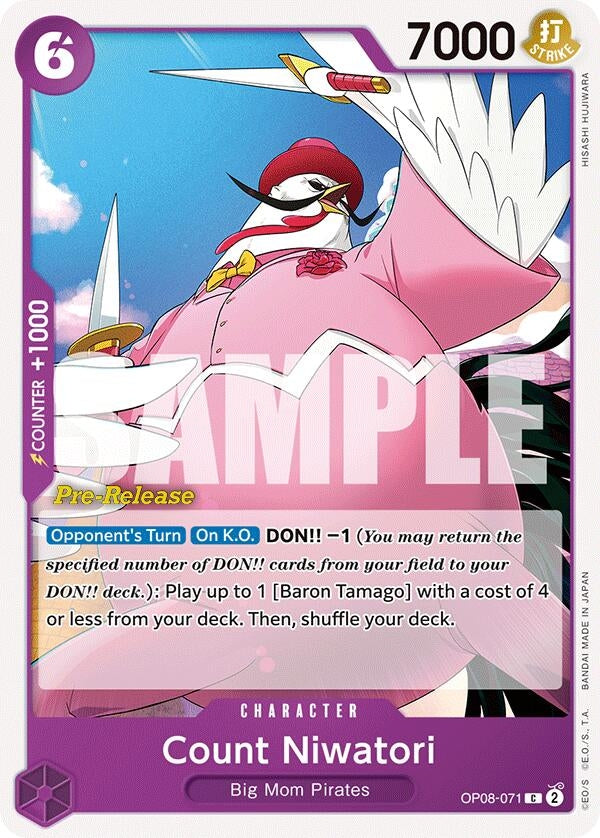 Image for Count Niwatori (OP08-071) (Two Legends Pre-Release Cards) - One Piece Card Game