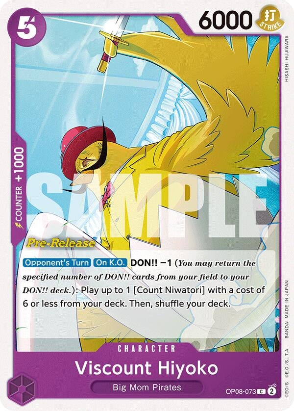 Viscount Hiyoko (OP08-073) (Two Legends Pre-Release Cards)