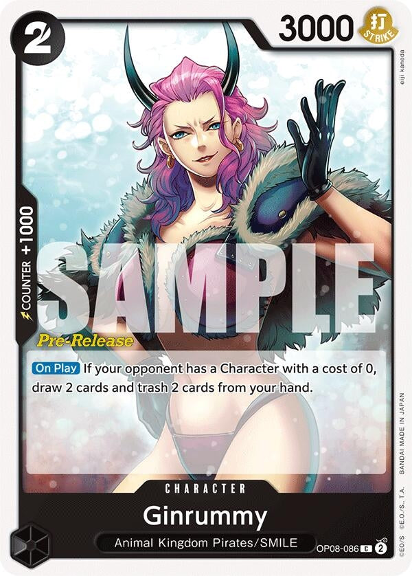 Image for Ginrummy (OP08-086) (Two Legends Pre-Release Cards) - One Piece Card Game