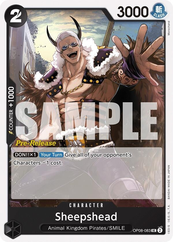 Image for Sheepshead (OP08-083) (Two Legends Pre-Release Cards) - One Piece Card Game