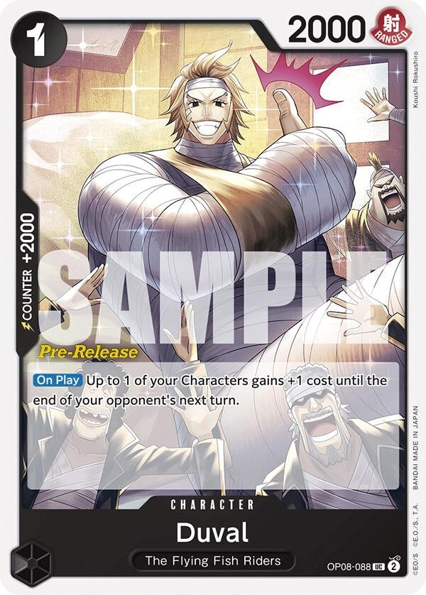 Duval (OP08-088) (Two Legends Pre-Release Cards)