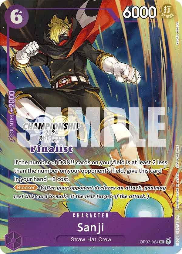 Image for Sanji (Championship 2024 Finalist Card Set) (OP07-064) (One Piece Promotion Cards) - One Piece Card Game