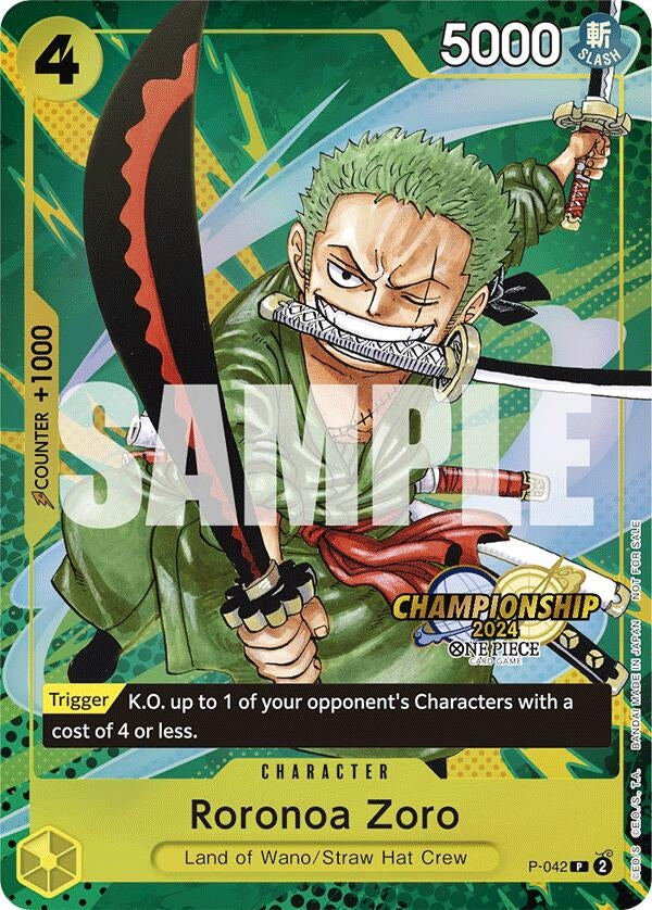Roronoa Zoro (CS 2024 Event Pack) (P-042) (One Piece Promotion Cards)