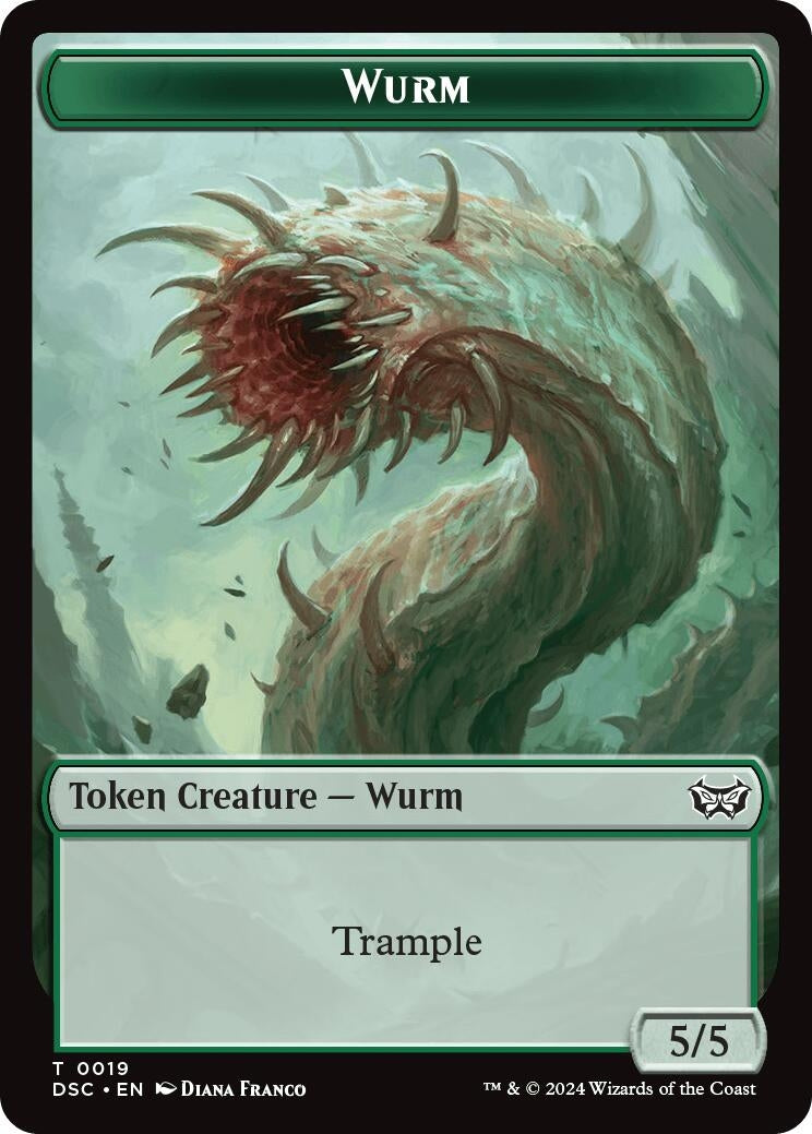 Image for Wurm (0019) // Manifest Double-Sided Token (19 // 18) - Magic: The Gathering
