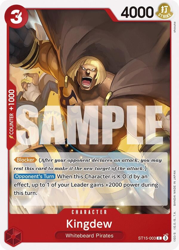 Image for Kingdew (ST15-003) (Starter Deck 15: RED Edward.Newgate) - One Piece Card Game
