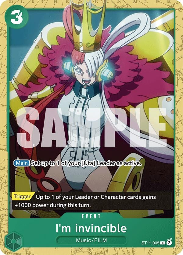 Image for I'm invincible (ST11-005) (Starter Deck 16: GREEN Uta) - One Piece Card Game