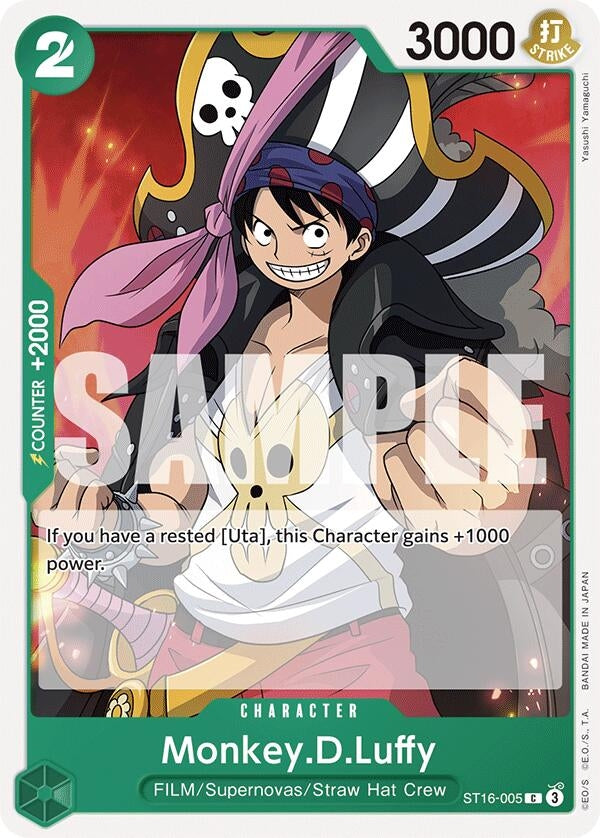 Image for Monkey.D.Luffy (ST16-005) (ST16-005) (Starter Deck 16: GREEN Uta) - One Piece Card Game