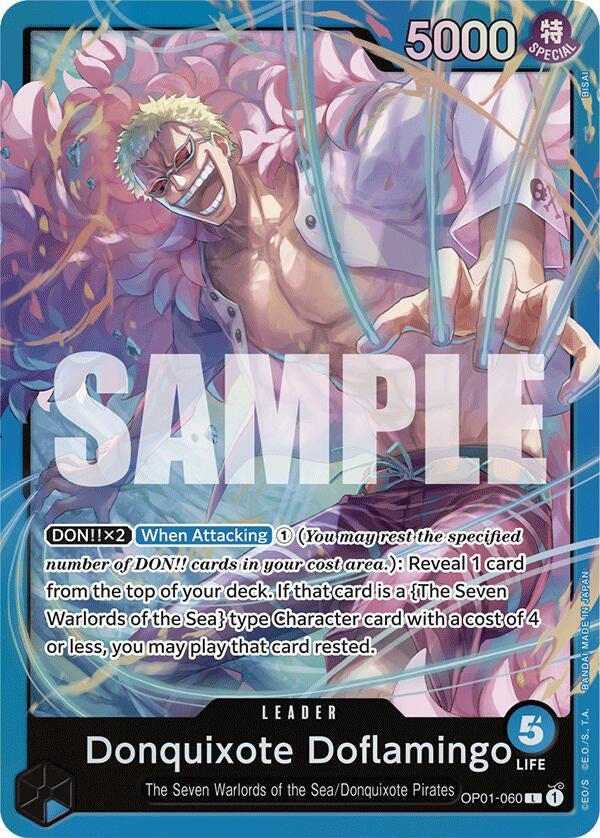 Image for Donquixote Doflamingo (OP01-060) (OP01-060) (Starter Deck 17: BLUE Donquixote Doflamingo) - One Piece Card Game