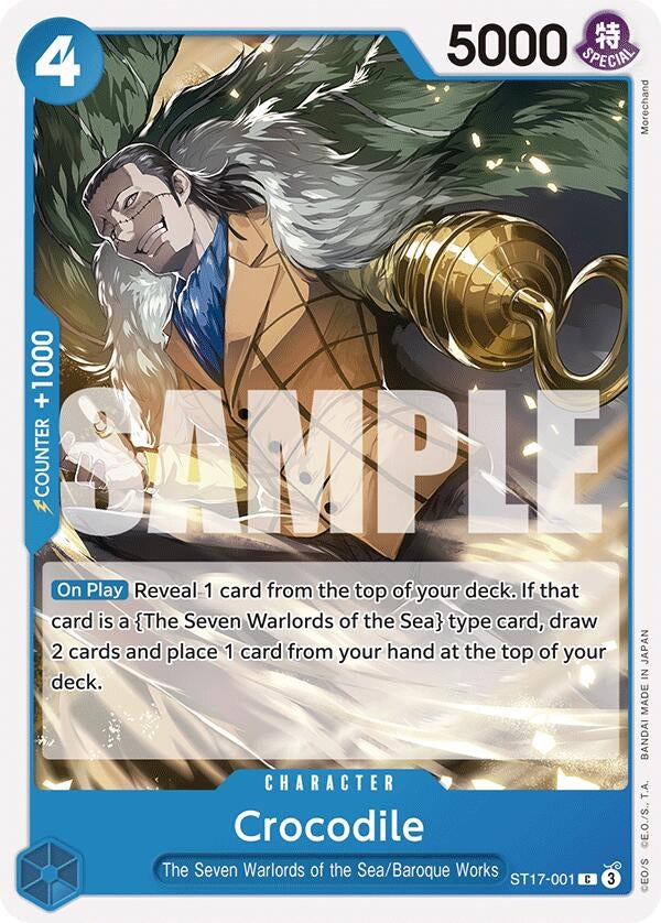 Crocodile (ST17-001) (Starter Deck 17: BLUE Donquixote Doflamingo)