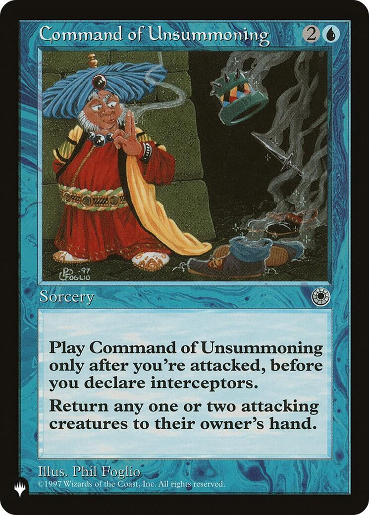 Command of Unsummoning (The List Reprints)