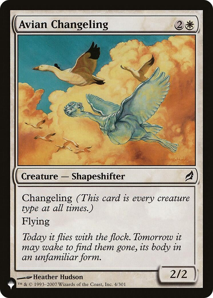 Avian Changeling (4/301) (The List Reprints)