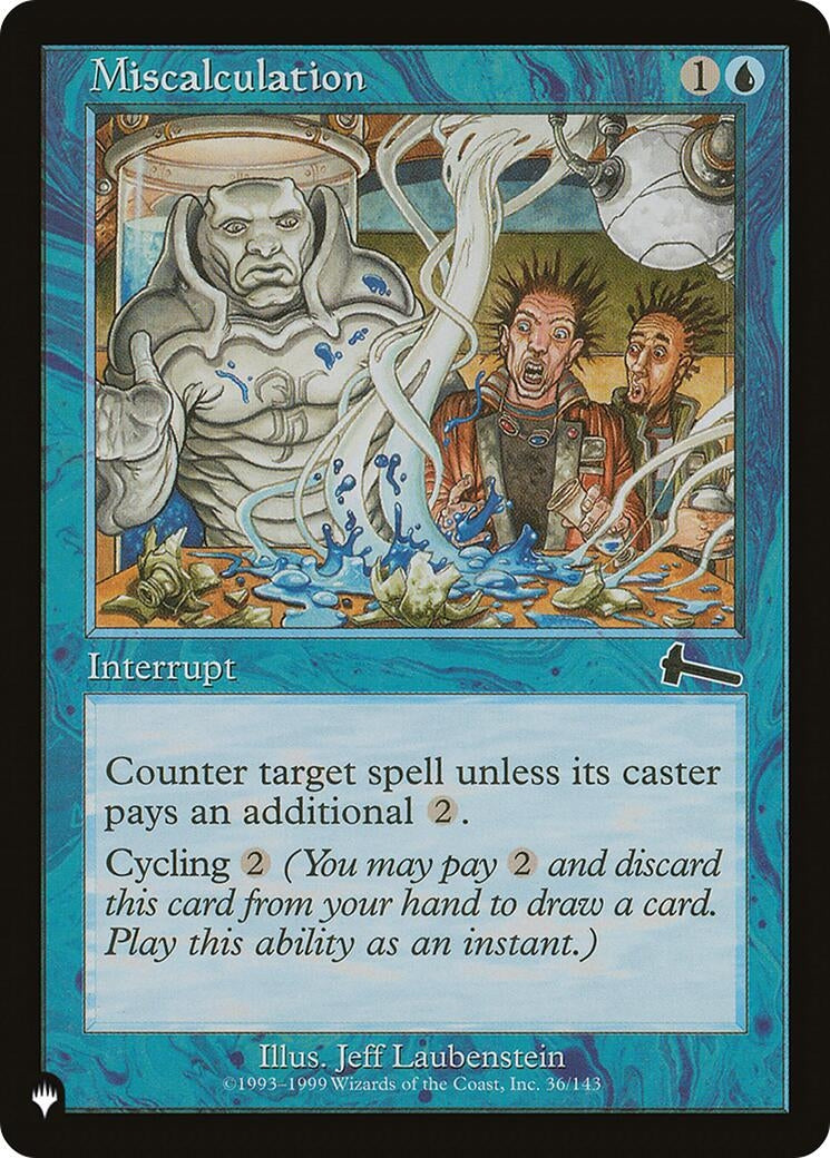 Image for Miscalculation (36/143) (The List Reprints) - Magic: The Gathering