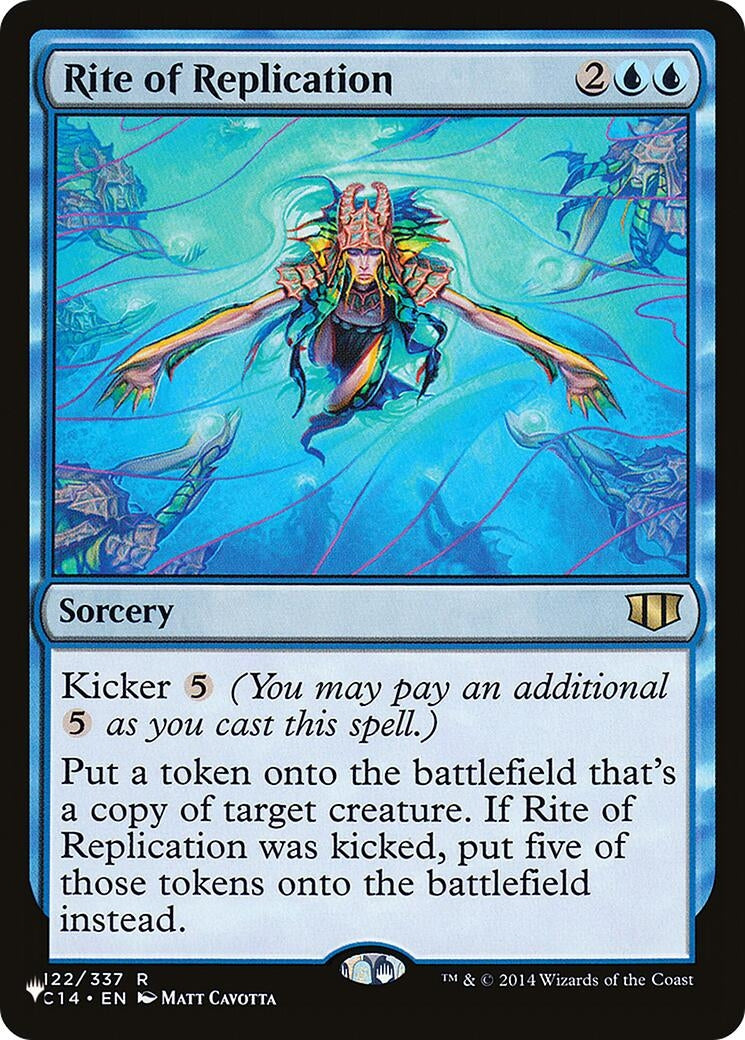 Image for Rite of Replication (C14) (122/337) (The List Reprints) - Magic: The Gathering