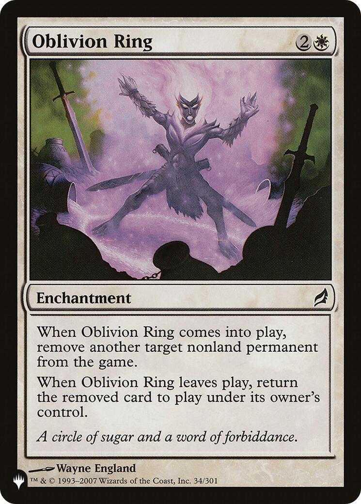Oblivion Ring (34/301) (The List Reprints)