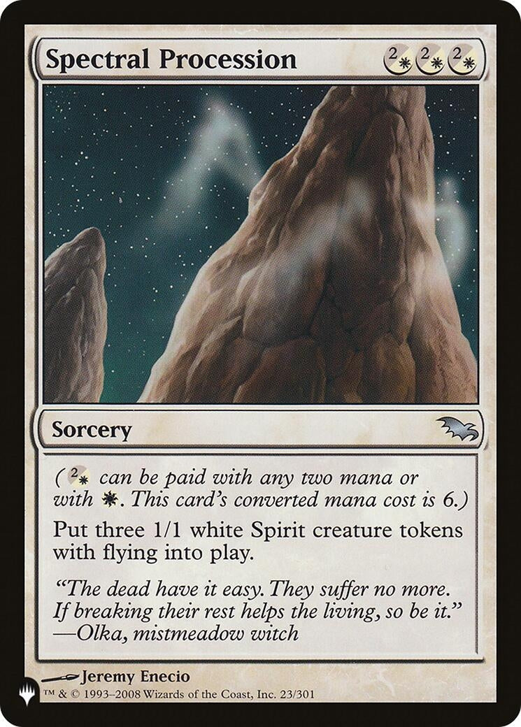 Spectral Procession (23/301) (The List Reprints)