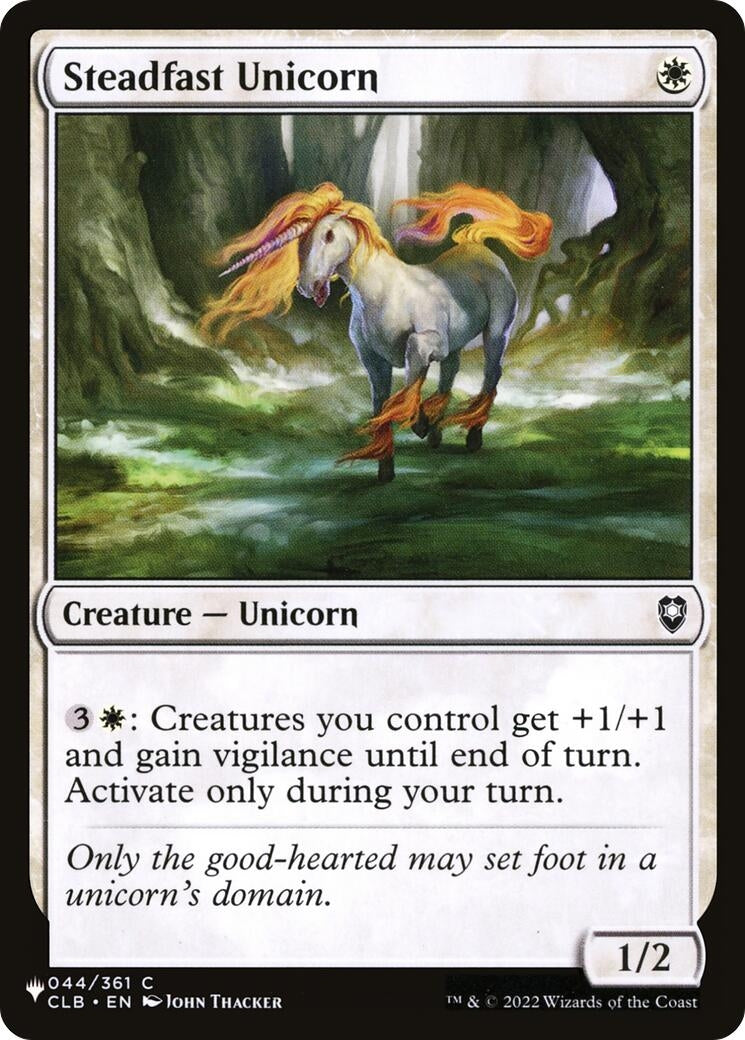 Steadfast Unicorn (044/361) (The List Reprints)