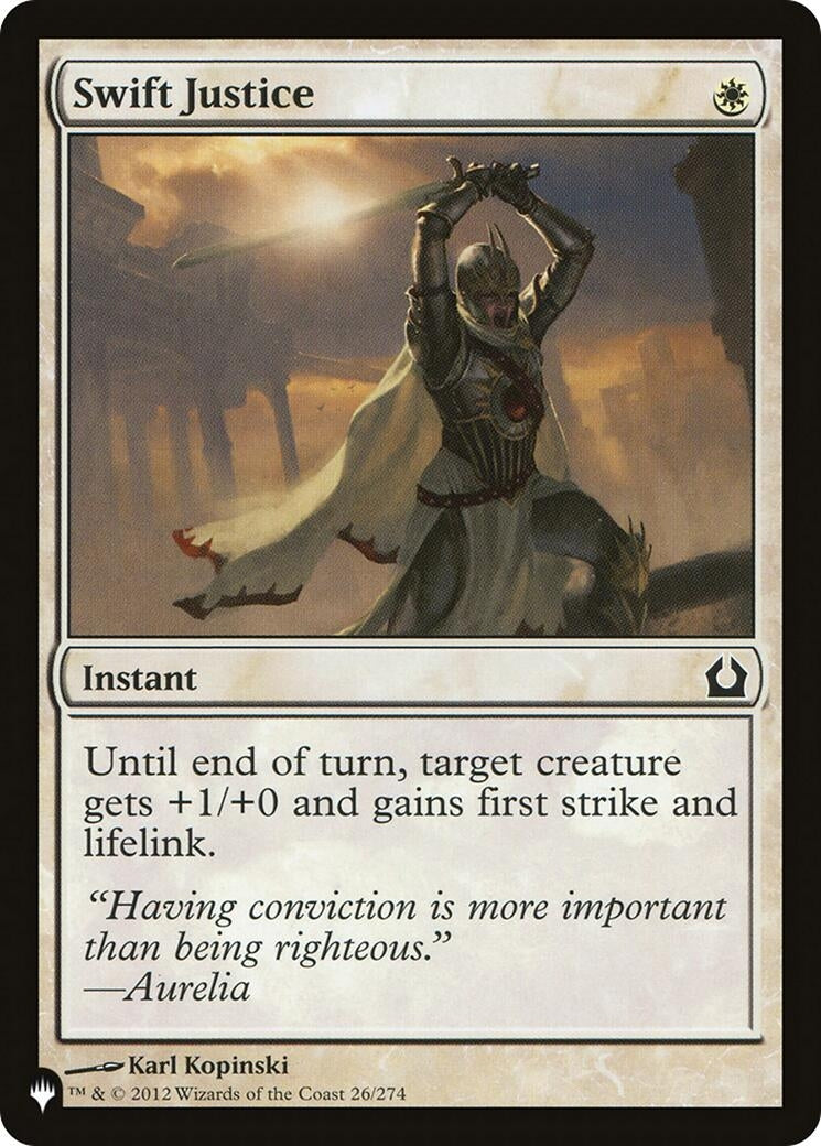 Swift Justice (26/274) (The List Reprints)
