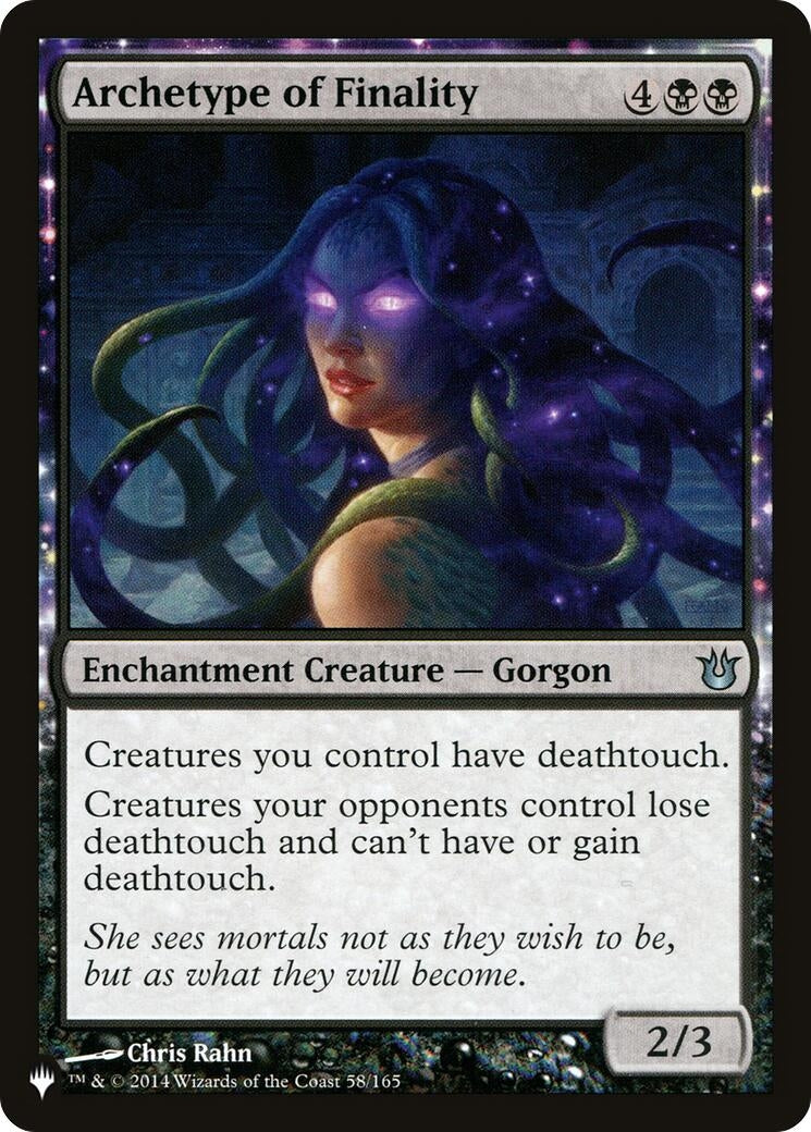 Archetype of Finality (58/165) (The List Reprints)