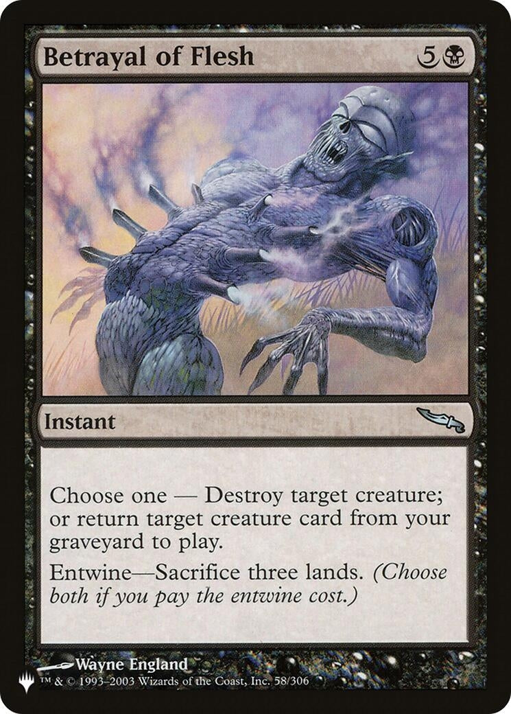 Betrayal of Flesh (58/306) (The List Reprints)