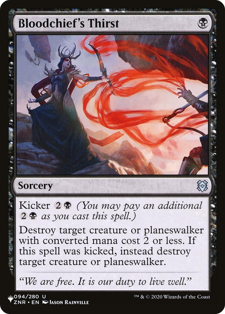 Bloodchief's Thirst (094/280) (The List Reprints)