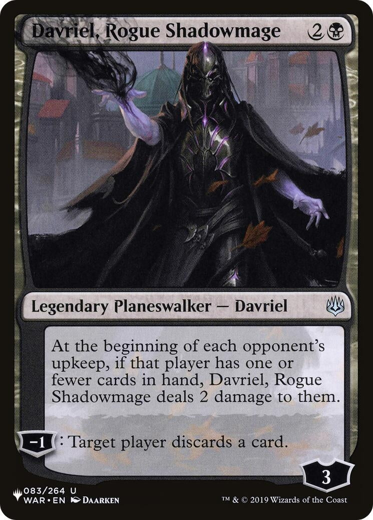 Davriel, Rogue Shadowmage (083/264) (The List Reprints)