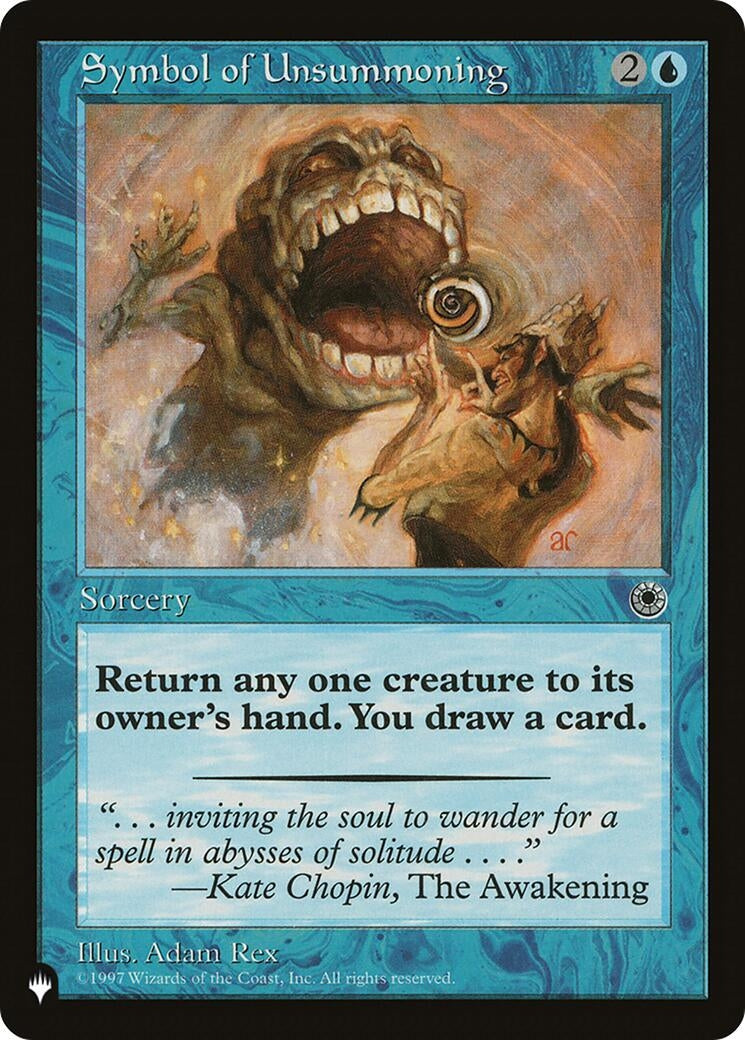 Symbol of Unsummoning (The List Reprints)