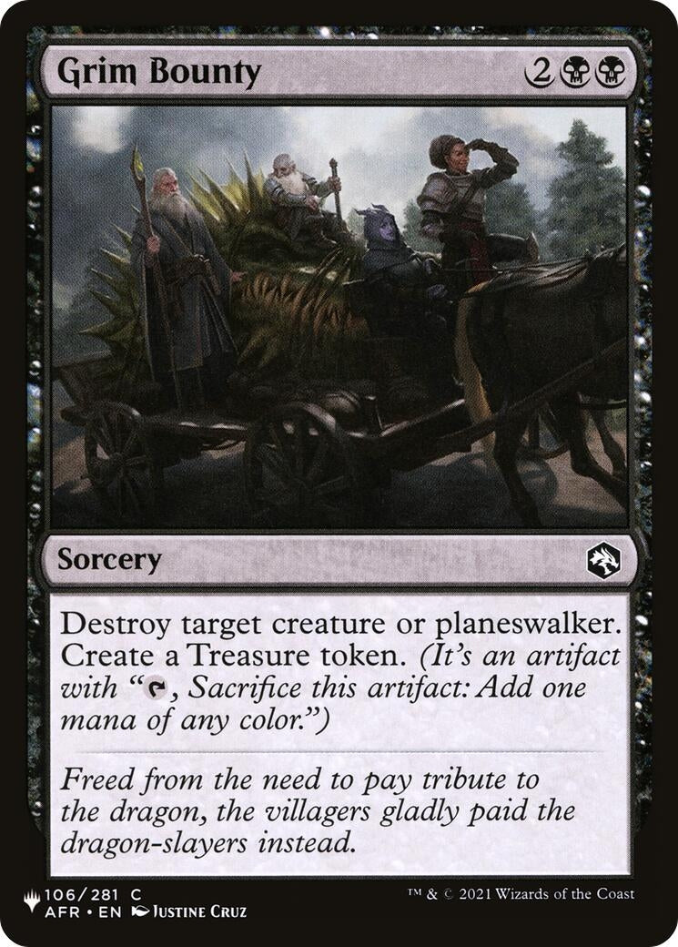 Image for Grim Bounty (106/281) (The List Reprints) - Magic: The Gathering