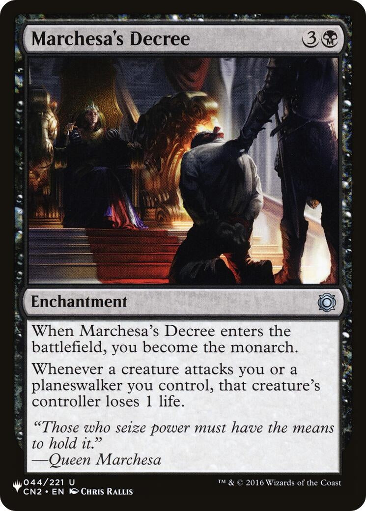 Marchesa's Decree (044/221) (The List Reprints)