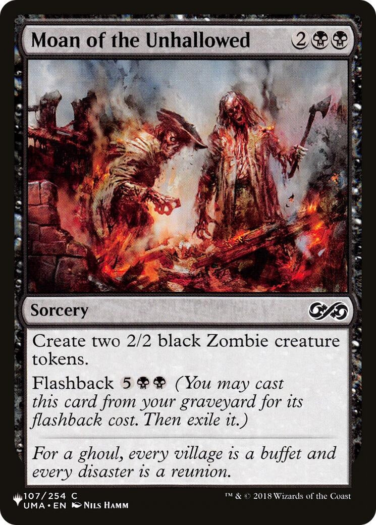 Image for Moan of the Unhallowed (107/254) (The List Reprints) - Magic: The Gathering