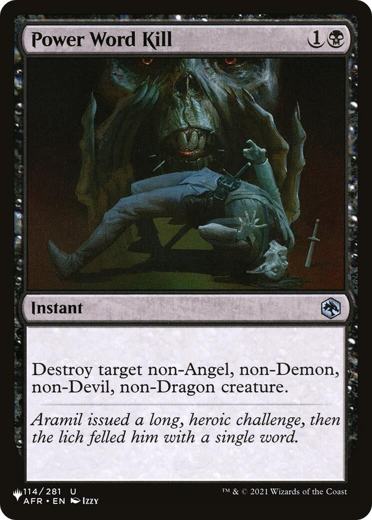 Power Word Kill (114/281) (The List Reprints)