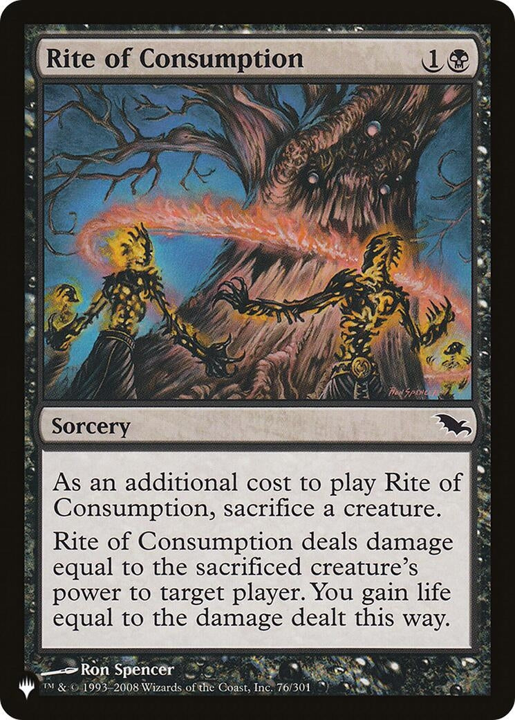 Rite of Consumption (76/301) (The List Reprints)