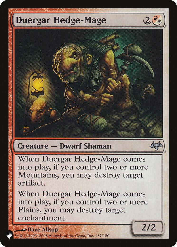 Duergar Hedge-Mage (137/180) (The List Reprints)