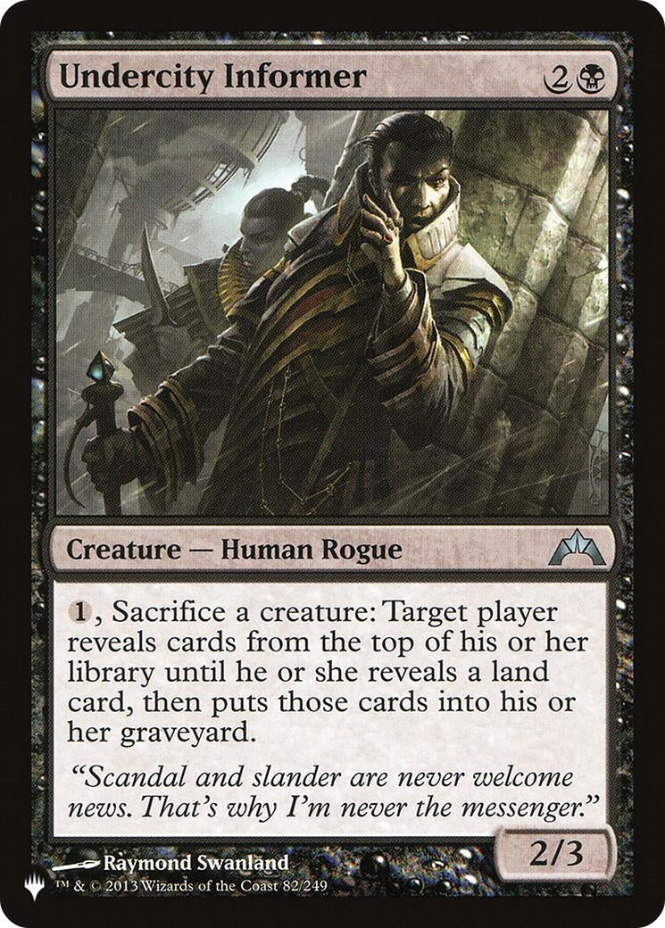 Image for Undercity Informer (82/249) - Magic: The Gathering