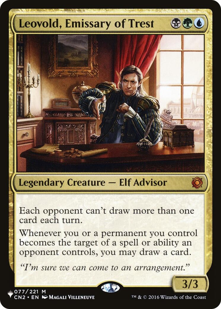 Image for Leovold, Emissary of Trest (077/221) (The List Reprints) - Magic: The Gathering