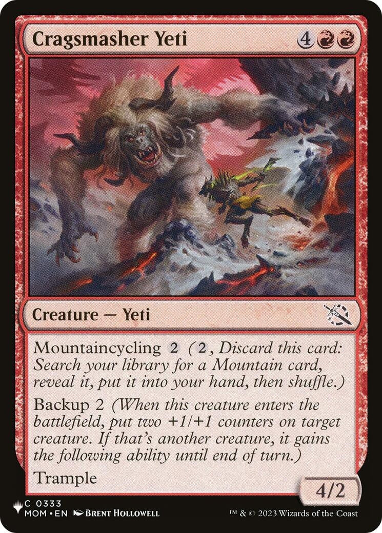 Cragsmasher Yeti (0333) (The List Reprints)